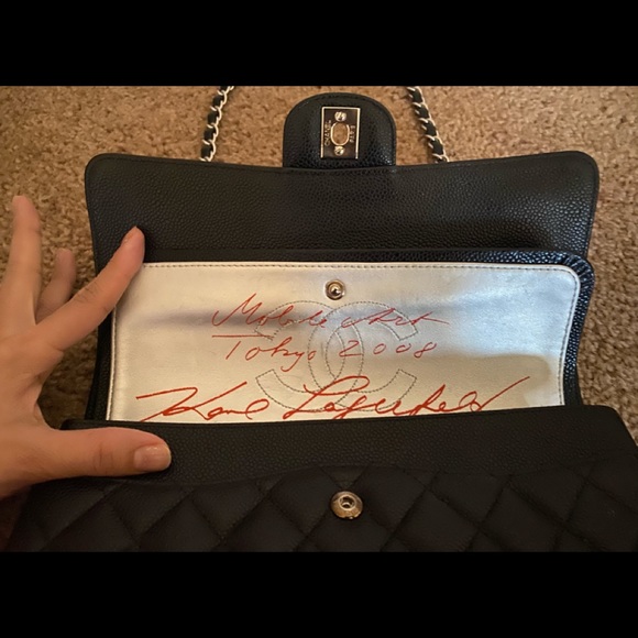 Chanel Medium Classic with Karl Lagerfeld signature